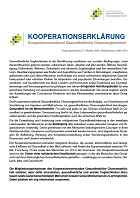 Cover der Kooperationserklärung