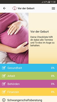 Screenshot Baby app