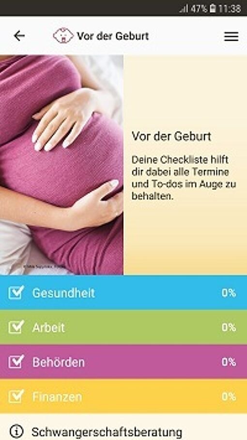 Screenshot Baby app